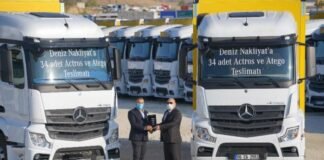 Mercedes, Deniz Nakliyat’a 34 yeni araç teslim etti
