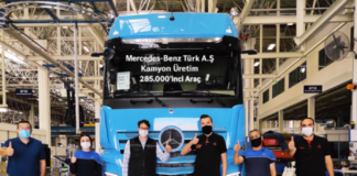 285 bininci Actros 1851 LS Aksaray’da banttan indi