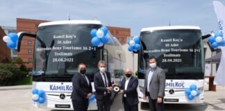 Kamil Koç, 10 adet 2021 model Mercedes-Benz Tourismo 16 2+1’i Araç Filosuna Kattı