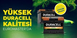 Euromaster’ın Geniş Servis Ağında Duracell Akü Satışı Başladı!
