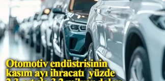 Otomotiv Endüstrisinin Kasım Ayı İhracatı Yüzde 2,3 Artışla 3,2 Milyar Dolar