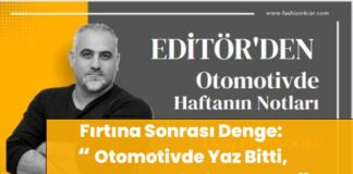 EDİTÖR’DEN: Fırtına Sonrası Denge!